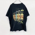 QUIKSILVER　半袖プリントTシャツ　黒　ブラック　Lサイズ