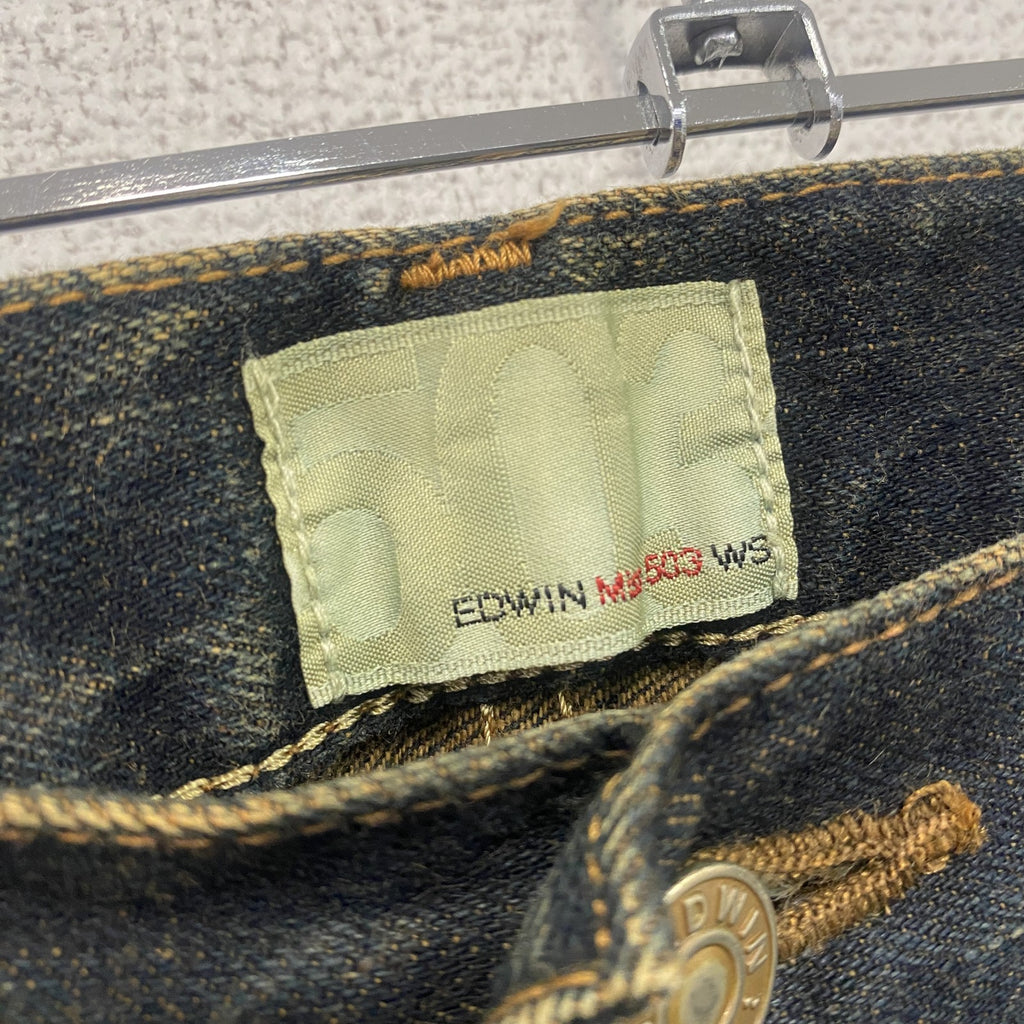EDWIN　エドウィン　503WS　デニムパンツ/ジーンズ　ジップフライ　縦落ち　鬼ヒゲ　フェード　インディゴ　W30サイズ