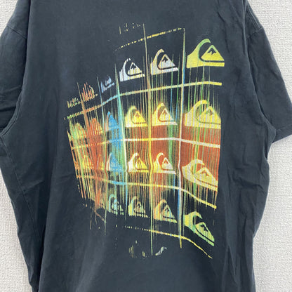 QUIKSILVER　半袖プリントTシャツ　黒　ブラック　Lサイズ