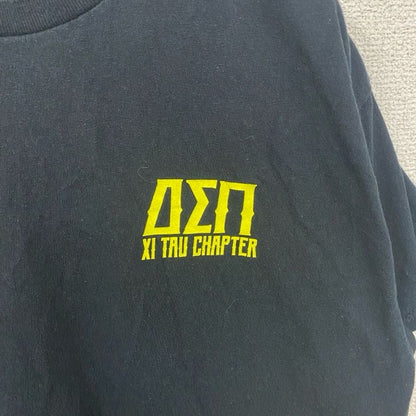 古着 used　GILDAN　ギルダン　半袖デザインTシャツ　バックプリント　サメ　DELTA SIG　黒　ブラック　Mサイズ
