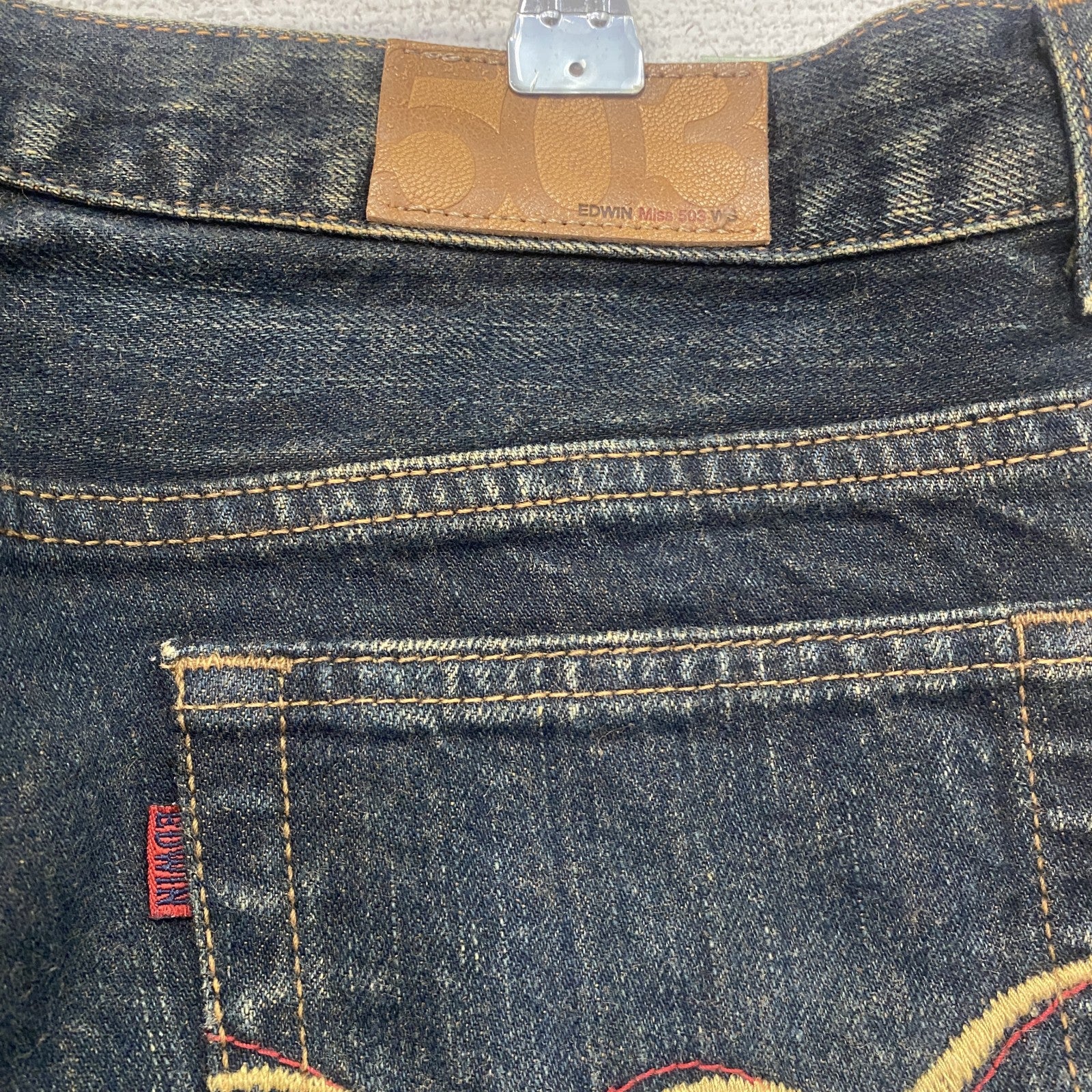 EDWIN　エドウィン　503WS　デニムパンツ/ジーンズ　ジップフライ　縦落ち　鬼ヒゲ　フェード　インディゴ　W30サイズ