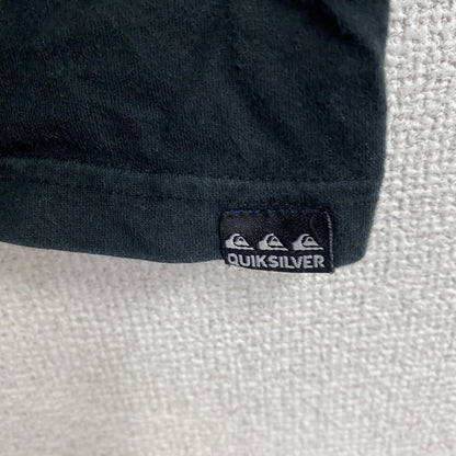 QUIKSILVER　半袖プリントTシャツ　黒　ブラック　Lサイズ