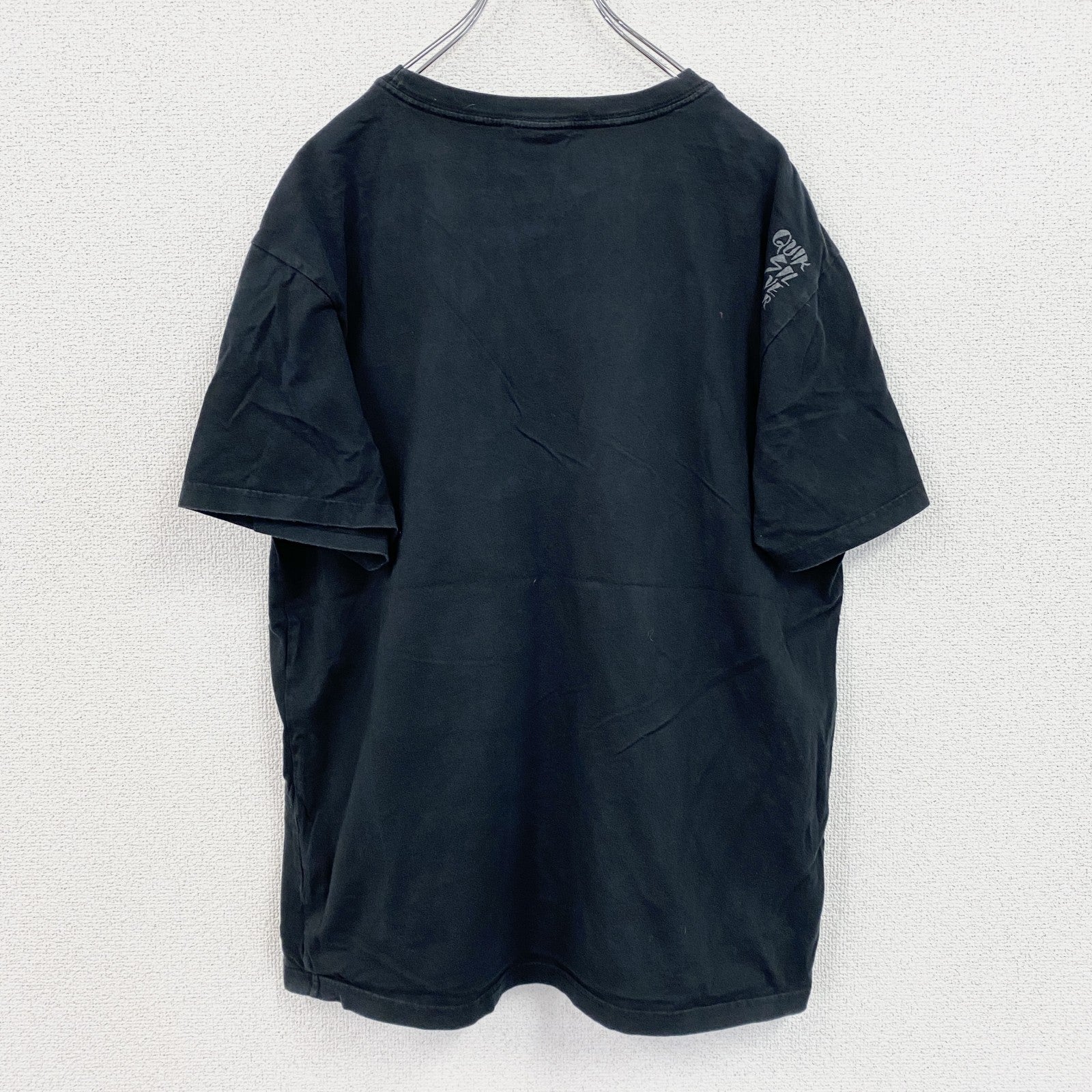 QUIKSILVER　半袖プリントTシャツ　黒　ブラック　Lサイズ