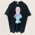古着 used　Tultex　FORTNITE　フォートナイト　半袖プリントデザインTシャツ　キャラクター　スカル　黒　Lサイズ