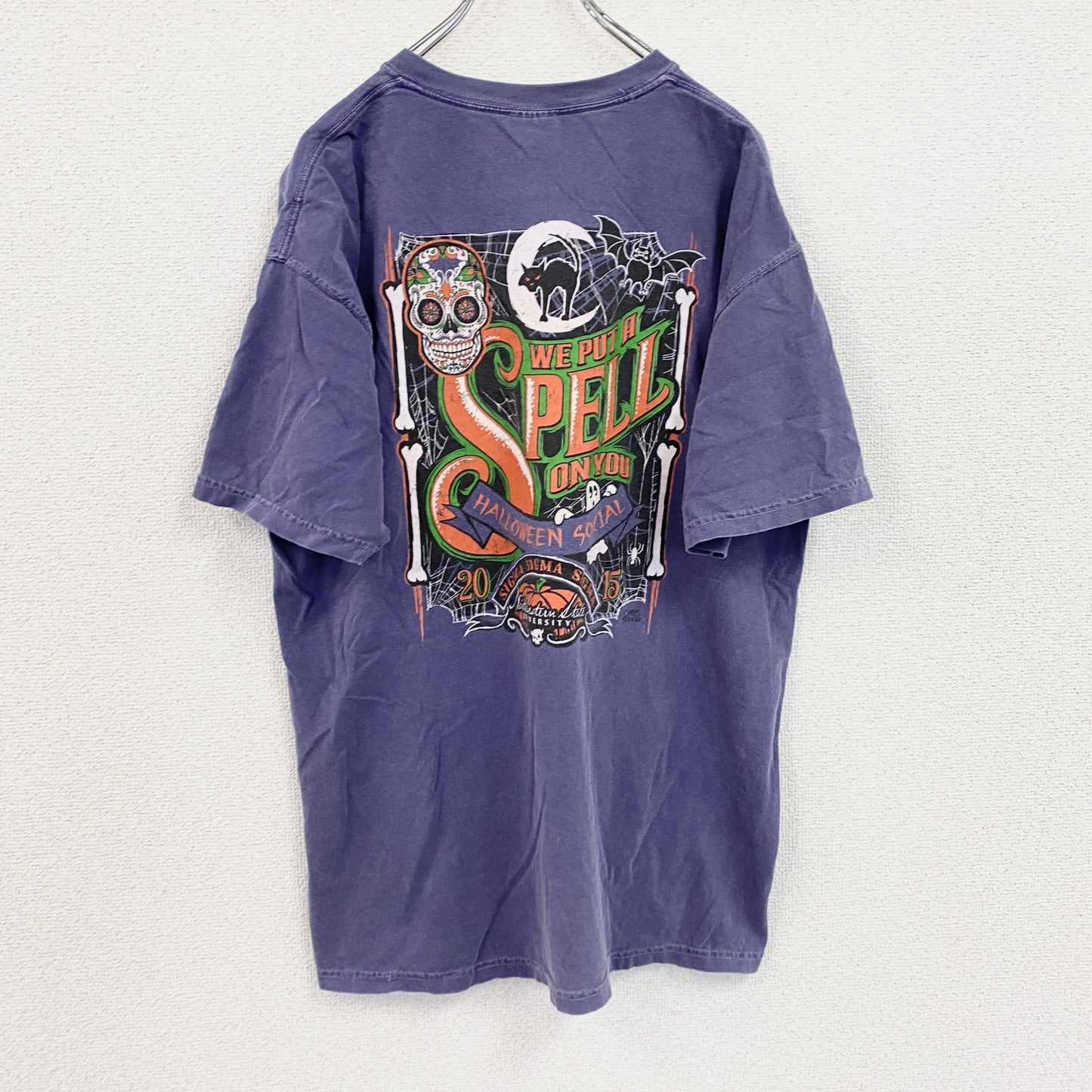 CONFORT COLORS　コンフォートカラーズ　半袖プリントTシャツ　紫　パープル　Lサイズ