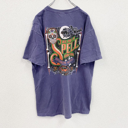 CONFORT COLORS　コンフォートカラーズ　半袖プリントTシャツ　紫　パープル　Lサイズ