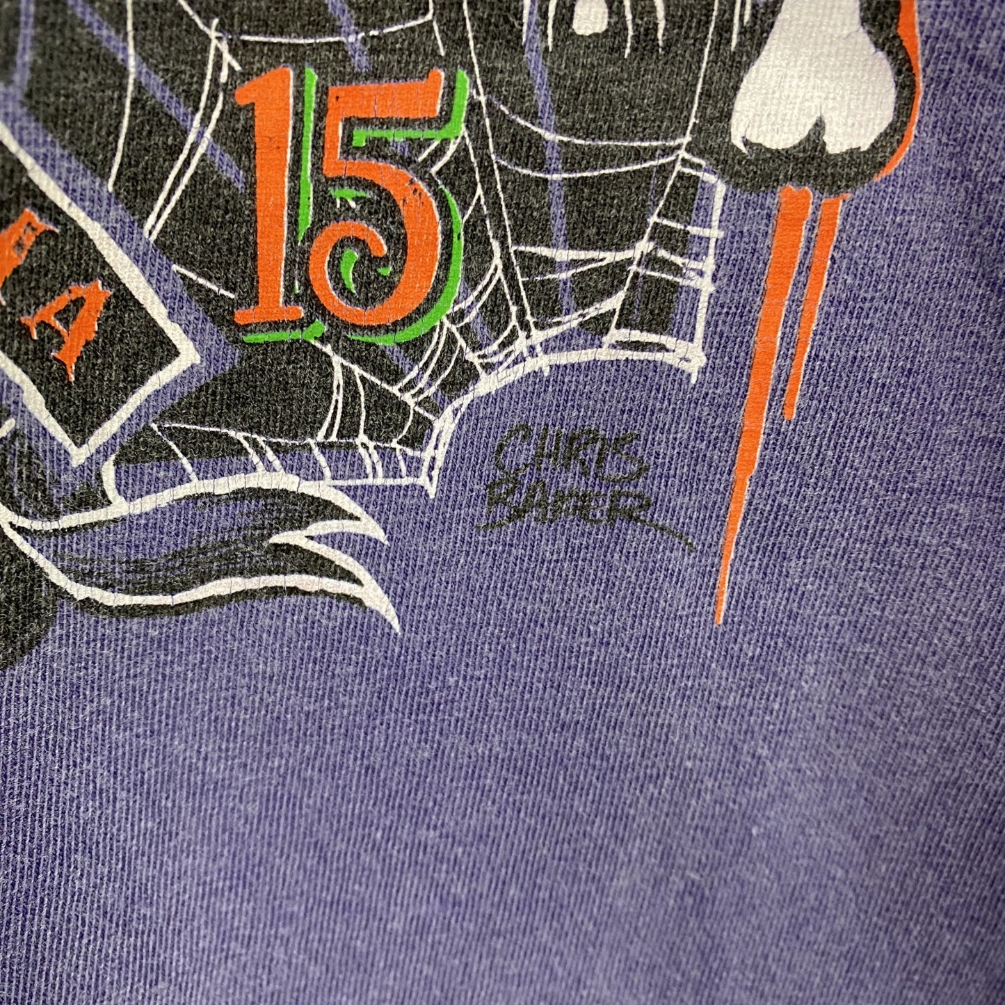 CONFORT COLORS　コンフォートカラーズ　半袖プリントTシャツ　紫　パープル　Lサイズ