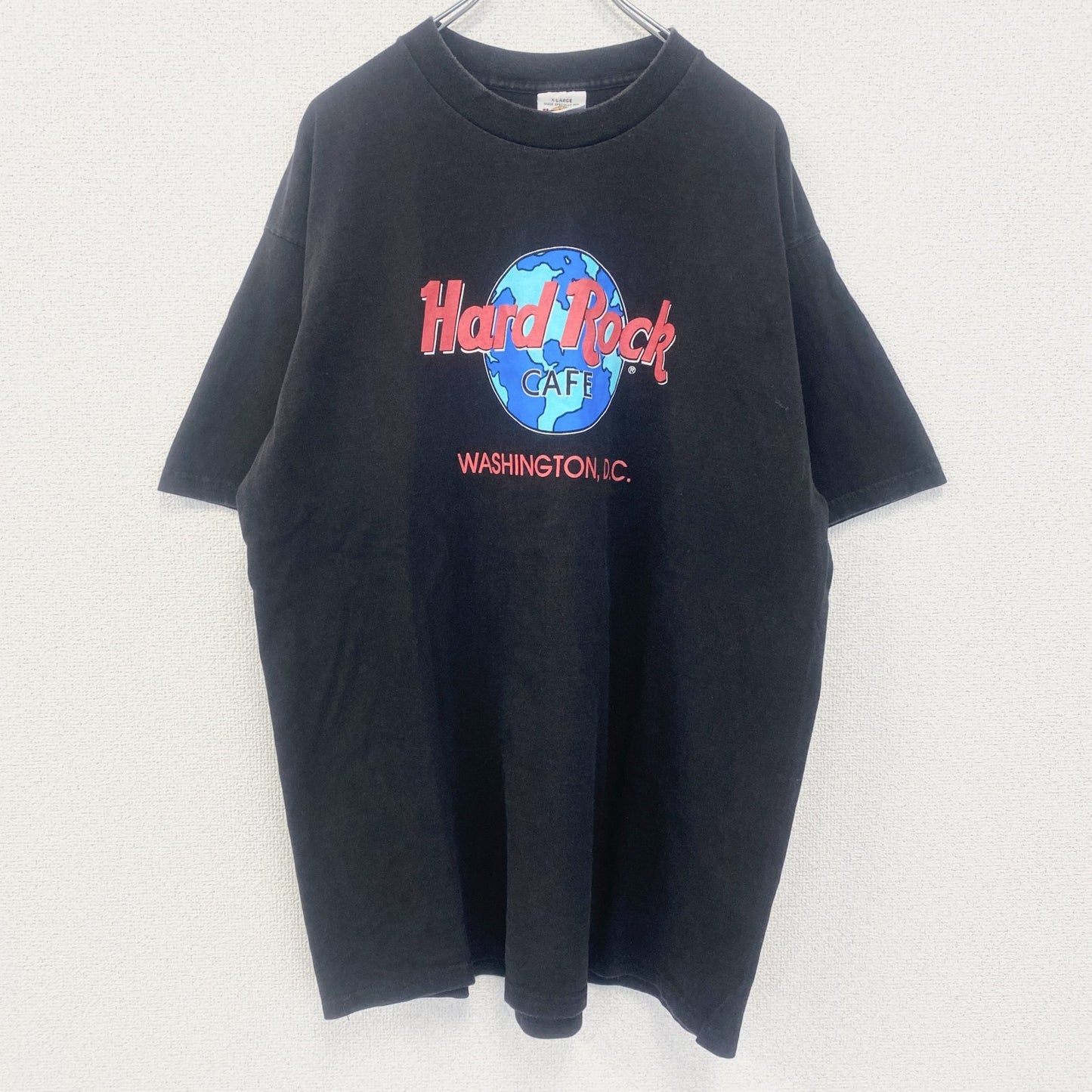 古着 used　Hard Rock Cafe ハードロックカフェ　半袖プリント柄シャツ　クルーネック　USA製　XLサイズ