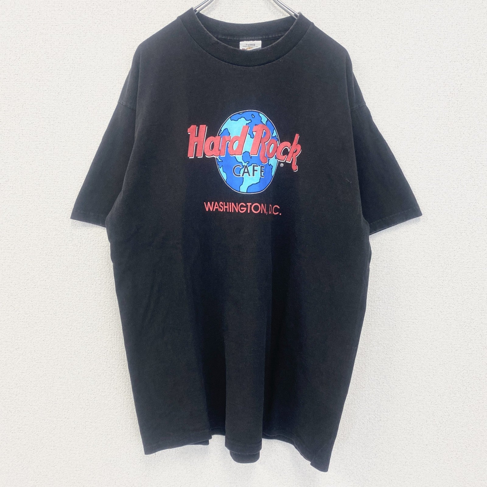 古着 used　Hard Rock Cafe ハードロックカフェ　半袖プリント柄シャツ　クルーネック　USA製　XLサイズ