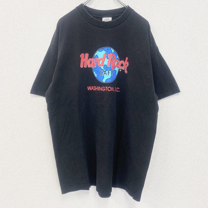 古着 used　Hard Rock Cafe ハードロックカフェ　半袖プリント柄シャツ　クルーネック　USA製　XLサイズ