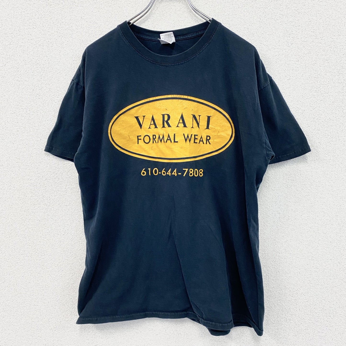 GILDAN　VARANI　半袖プリントTシャツ　両面プリント　黒　ブラック　Lサイズ
