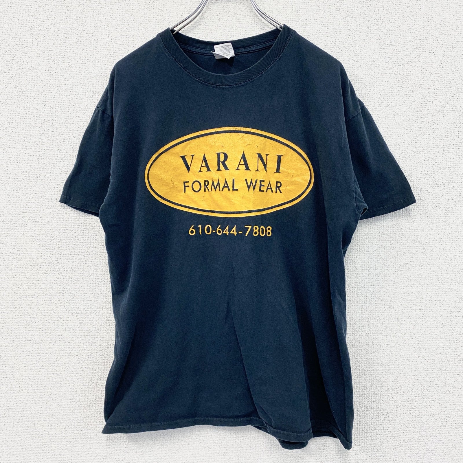 GILDAN　VARANI　半袖プリントTシャツ　両面プリント　黒　ブラック　Lサイズ