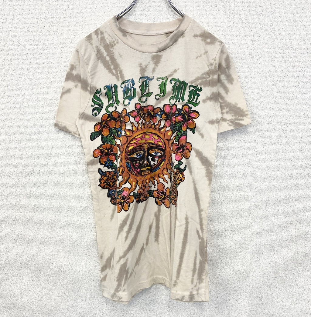古着 used　Sublime　サブライム　半袖バンドプリントTシャツ　クルーネック　タイダイ柄　レトロデザイン　Sサイズ