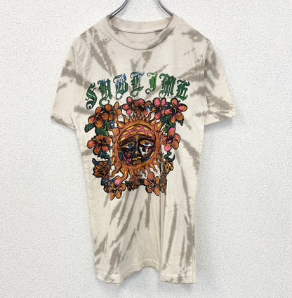 古着 used　Sublime　サブライム　半袖バンドプリントTシャツ　クルーネック　タイダイ柄　レトロデザイン　Sサイズ