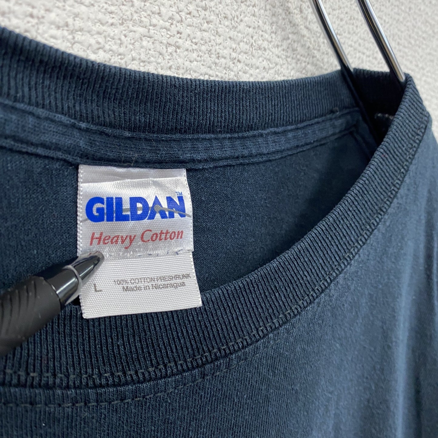 GILDAN　VARANI　半袖プリントTシャツ　両面プリント　黒　ブラック　Lサイズ