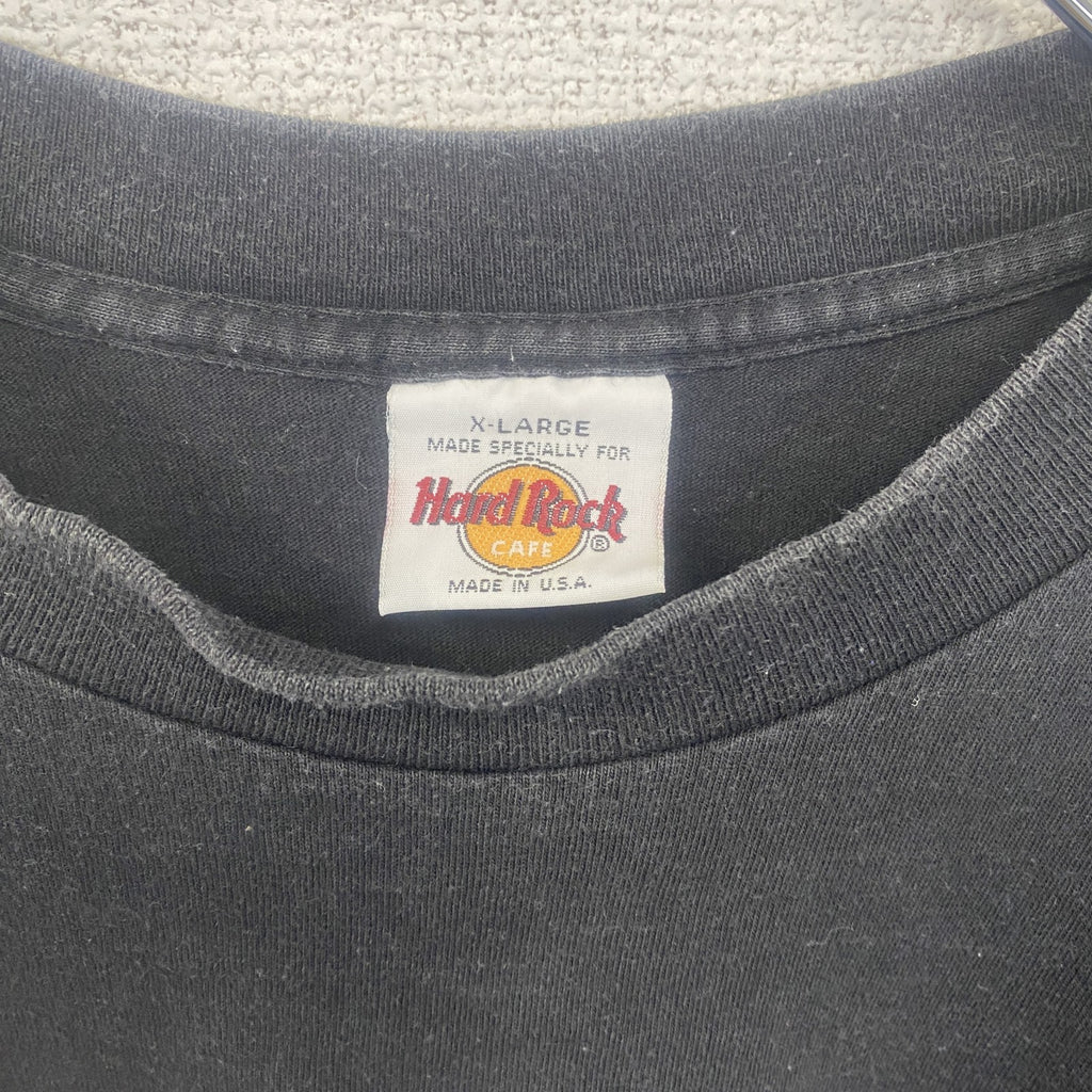 古着 used　Hard Rock Cafe ハードロックカフェ　半袖プリント柄シャツ　クルーネック　USA製　XLサイズ