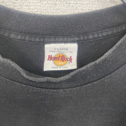 古着 used　Hard Rock Cafe ハードロックカフェ　半袖プリント柄シャツ　クルーネック　USA製　XLサイズ