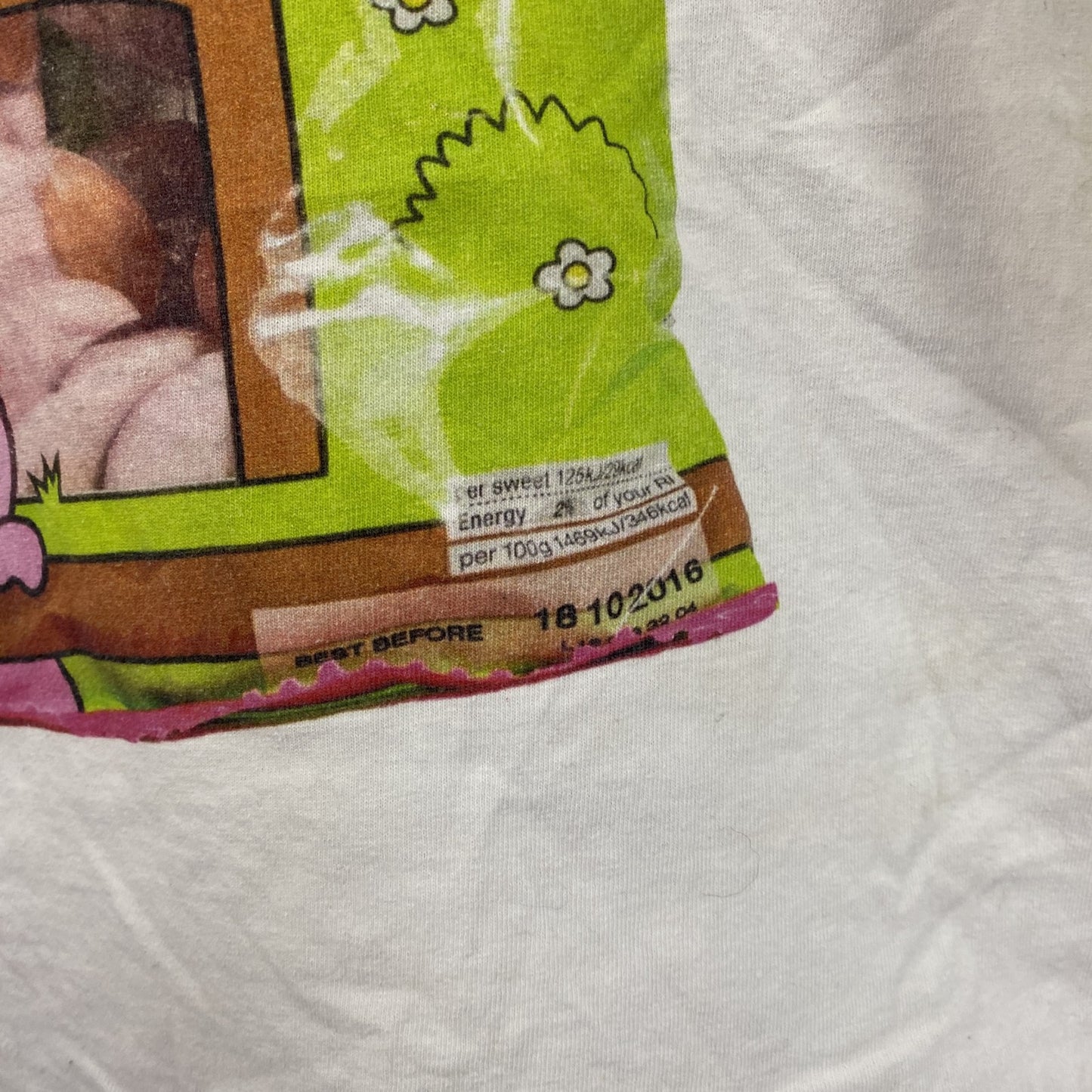 GILDAN　ギルダン　半袖プリントアニマルTシャツ　フォトTシャツ　豚　誰やねん　白　ホワイト　Sサイズ