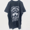 古着 used　半袖バンドプリントTシャツ　ジョニーキャッシュ　灰色　ダークグレー　クルーネック　レトロデザイン　2XLサイズ