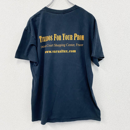 GILDAN　VARANI　半袖プリントTシャツ　両面プリント　黒　ブラック　Lサイズ