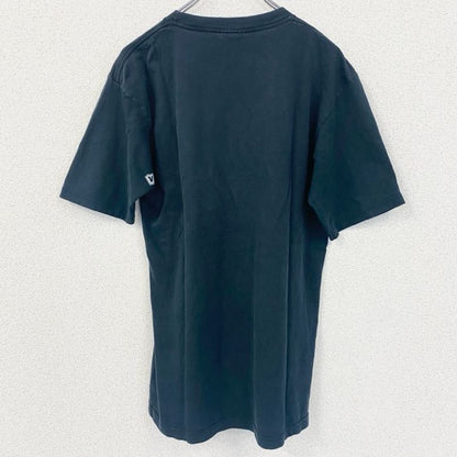 古着 used　VOLCOM　ボルコム　半袖ロゴプリントデザインTシャツ　クルーネック　黒　ブラック　レトロ　Mサイズ