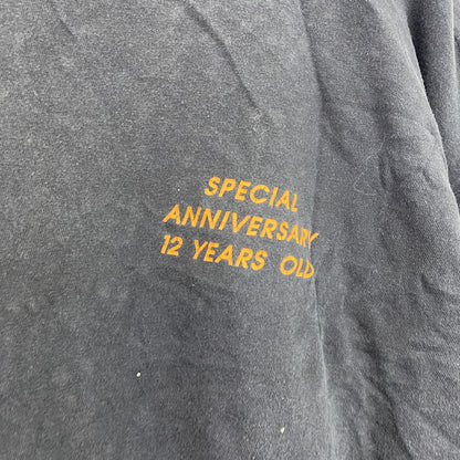 Hanes　ヘインズ　半袖プリントTシャツ　フェード　黒　ブラック