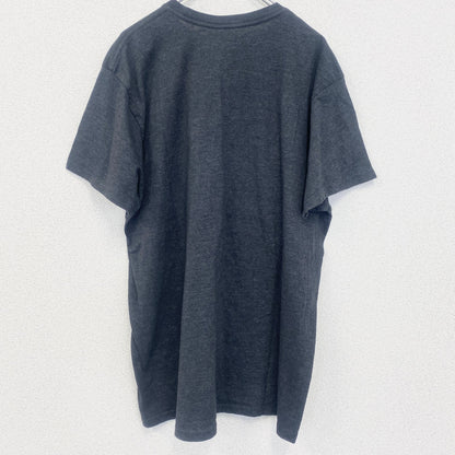 古着 used　半袖バンドプリントTシャツ　ジョニーキャッシュ　灰色　ダークグレー　クルーネック　レトロデザイン　2XLサイズ