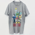 古着 used　半袖アニメプリントTシャツ　m&m's　灰色　　グレー　ライトグレー　クルーネック　レトロデザイン　Mサイズ