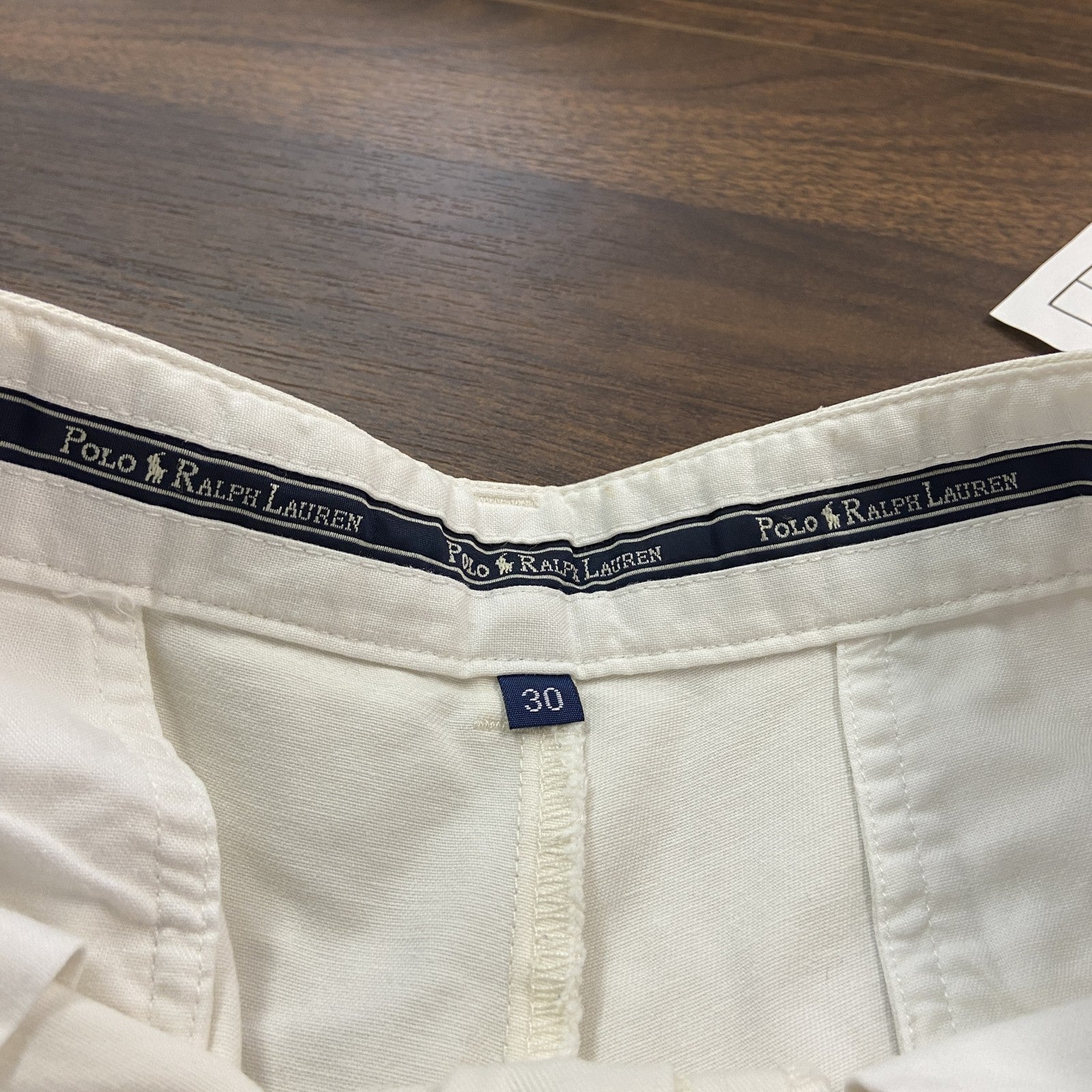 RALPH LAUREN ポロラルフローレン　ポロチノ　チノパンツ　ジップフライ　白　ホワイト　W30サイズ