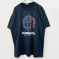 PORT&COMPANY　半袖プリントTシャツ　Guardian Nation　両面プリント　企業ロゴ　黒　ブラック　XLサイズ
