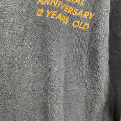 Hanes　ヘインズ　半袖プリントTシャツ　フェード　黒　ブラック