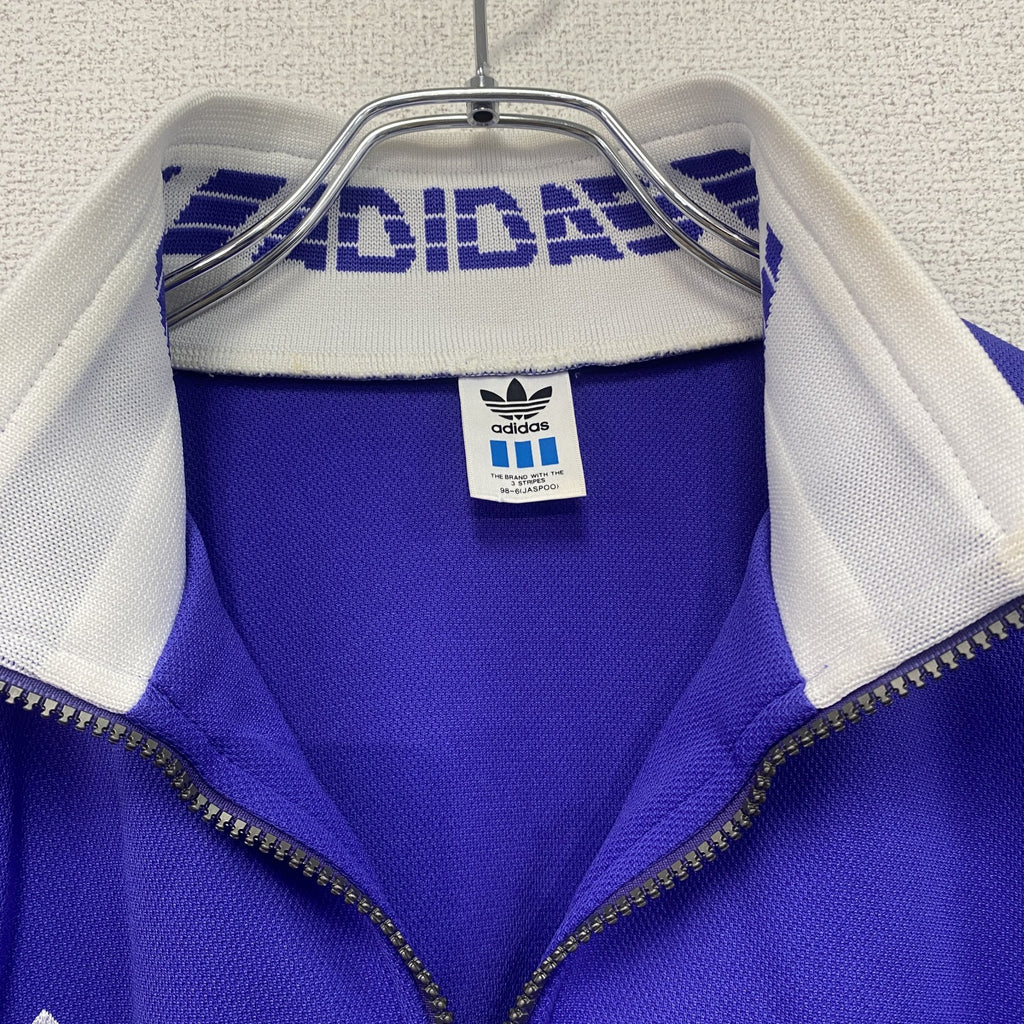 adidas　アディダス　デサント　ジャージセットアップ　トラックジャケット　トラックパンツ　トレフォイルロゴ　刺繍ロゴ　紫　パープル