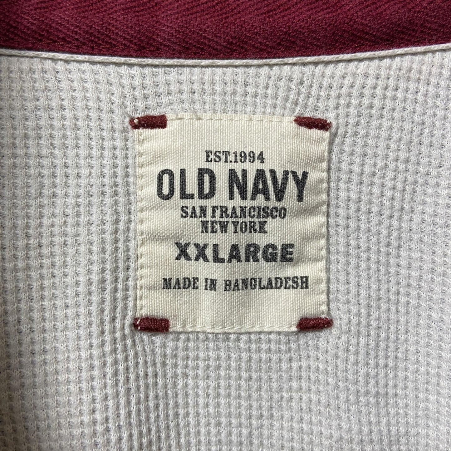 古着 used　OLDNAVY　長袖ロゴワッペンフリース　ハイネック　ネイビー　ヴィンテージ　ビッグシルエット　2XLサイズ