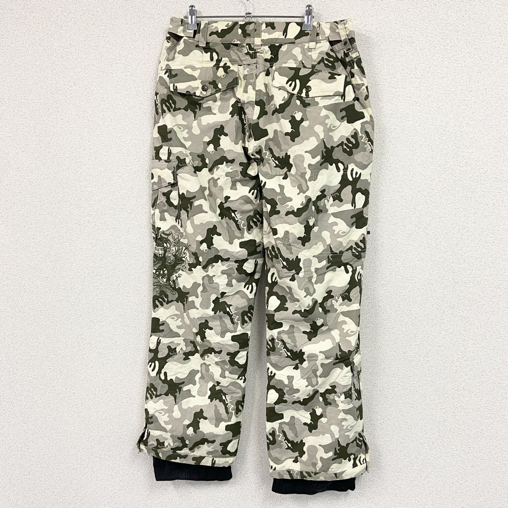 QUICKSILVER　クイックシルバー　スノーパンツ/ナイロンパンツ　迷彩柄　カモフラージュ　マルチカラー　Lサイズ