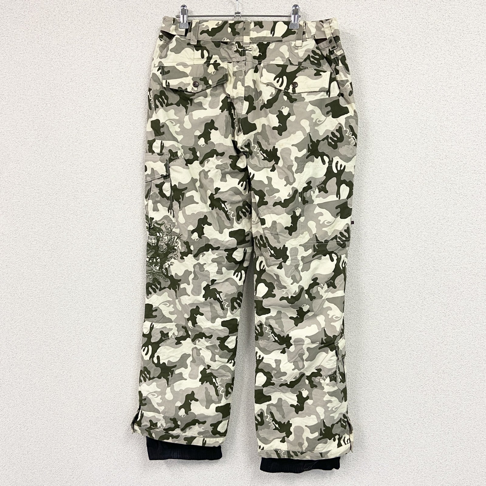QUICKSILVER　クイックシルバー　スノーパンツ/ナイロンパンツ　迷彩柄　カモフラージュ　マルチカラー　Lサイズ