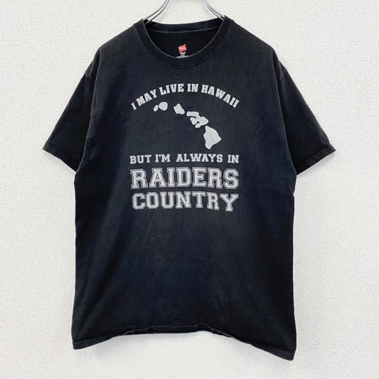 Hanes　半袖プリントTシャツ　HAWAII　黒　ブラック　Lサイズ
