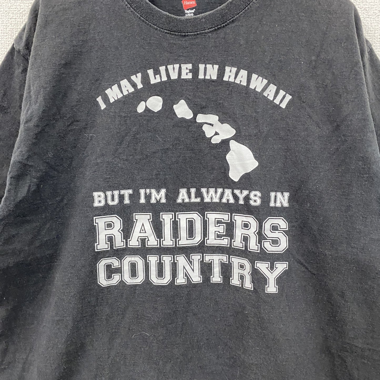 Hanes　半袖プリントTシャツ　HAWAII　黒　ブラック　Lサイズ