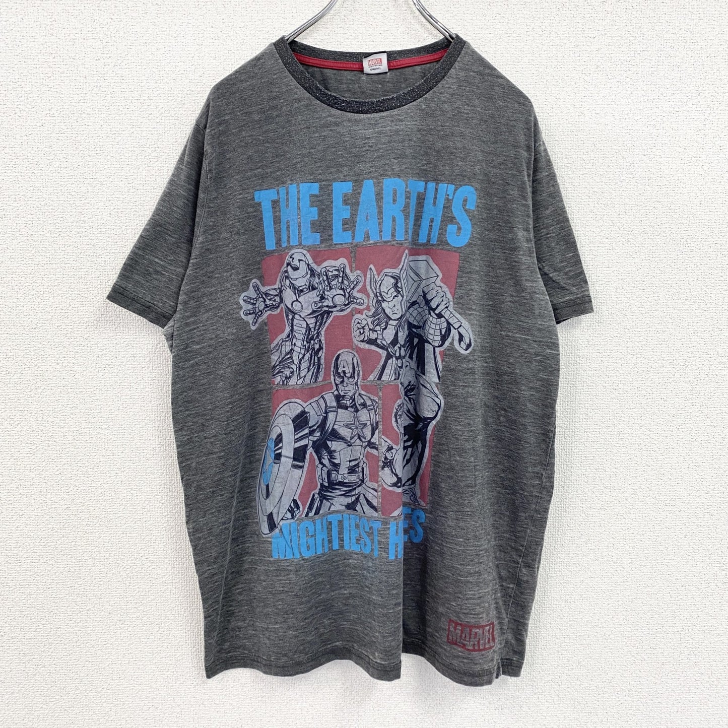 MARVEL COMICS　マーベル　半袖プリントTシャツ　灰色　グレー　2XLサイズ