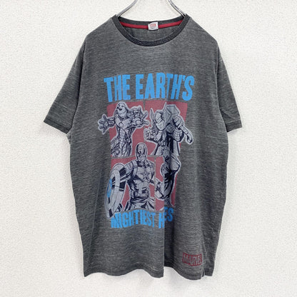MARVEL COMICS　マーベル　半袖プリントTシャツ　灰色　グレー　2XLサイズ