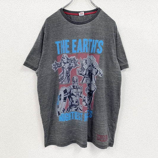 MARVEL COMICS　マーベル　半袖プリントTシャツ　灰色　グレー　2XLサイズ