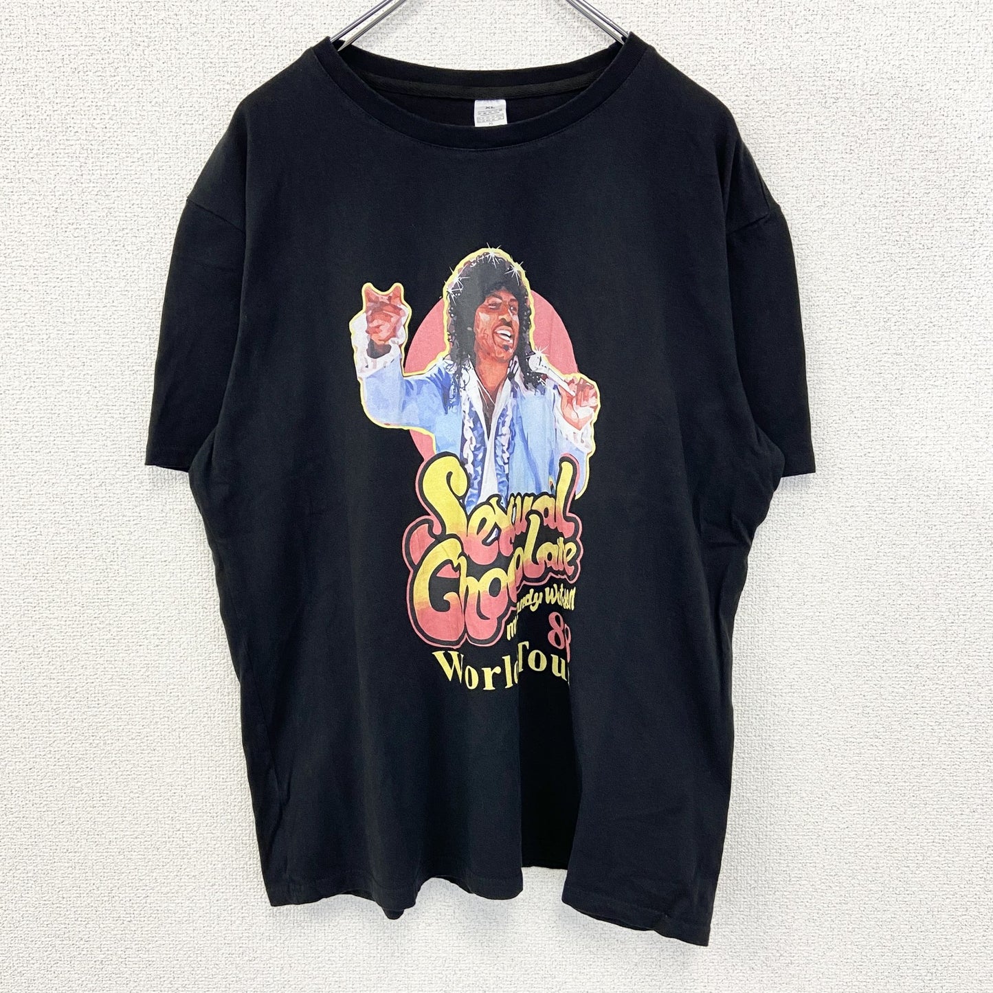 古着 used　ランディ ワトソン　半袖映画プリントTシャツ　カジュアル　レトロデザイン　クルーネック　黒　ブラック　XLサイズ