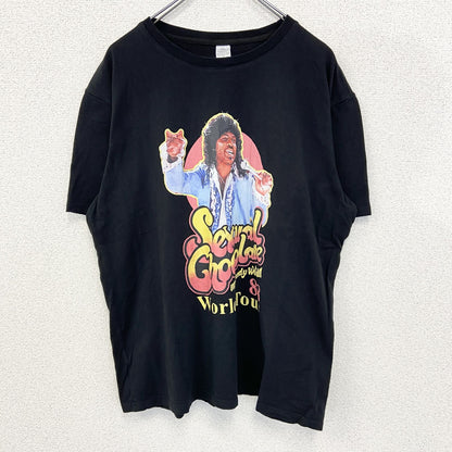 古着 used　ランディ ワトソン　半袖映画プリントTシャツ　カジュアル　レトロデザイン　クルーネック　黒　ブラック　XLサイズ