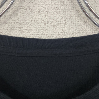 古着 used　半袖プリントデザインTシャツ　イエーガーマイスター　リキュール　クルーネック　レトロ　黒　ブラック