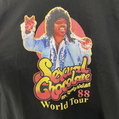 古着 used　ランディ ワトソン　半袖映画プリントTシャツ　カジュアル　レトロデザイン　クルーネック　黒　ブラック　XLサイズ