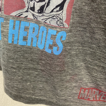 MARVEL COMICS　マーベル　半袖プリントTシャツ　灰色　グレー　2XLサイズ