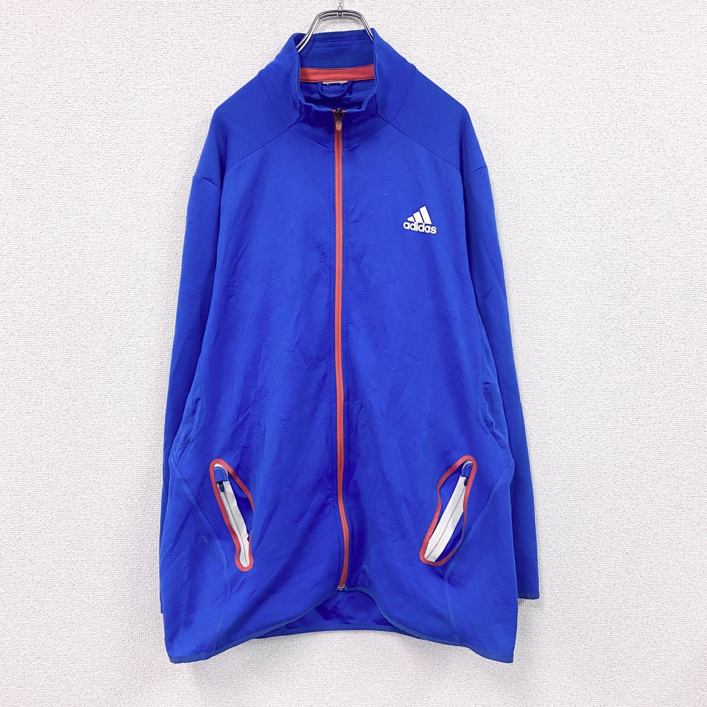 adidas　アディダス　トラックジャケット/ジャージ　パフォーマンスロゴ　青　ブルー　