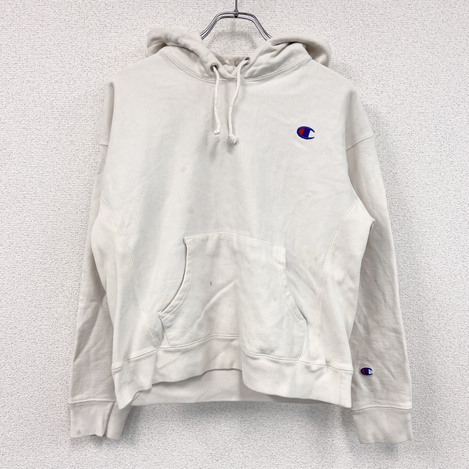 Champion　チャンピオン　リバースウィーブ　スウェットパーカー/フーディー　白　ホワイト　Lサイズ