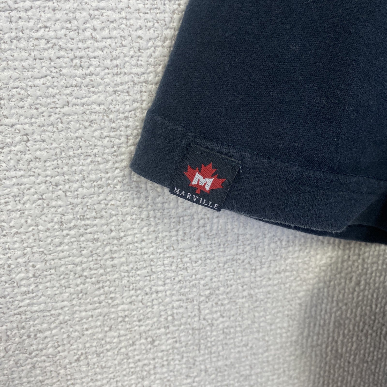MARVILLE　半袖プリントTシャツ　アーチプリント　4連プリント　刺繍ロゴ　黒　ブラック　XLサイズ