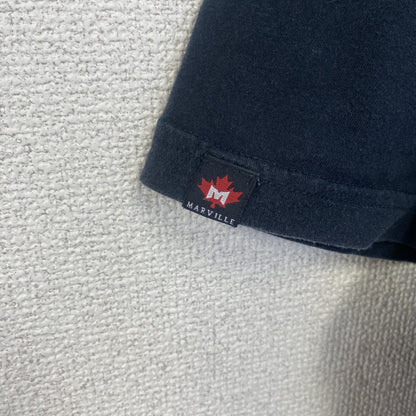 MARVILLE　半袖プリントTシャツ　アーチプリント　4連プリント　刺繍ロゴ　黒　ブラック　XLサイズ