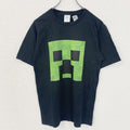 古着 used　Minecraft　マインクラフト　半袖ゲームプリントTシャツ　クルーネック　レトロ　キャラクター　黒　Sサイズ